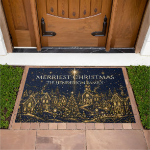 Christmas in the Stars Christmas Village Doormat
