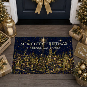 Christmas in the Stars Christmas Village Doormat