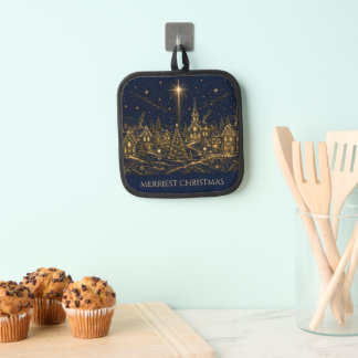 Christmas in the Stars | Christmas Village Pot Holder