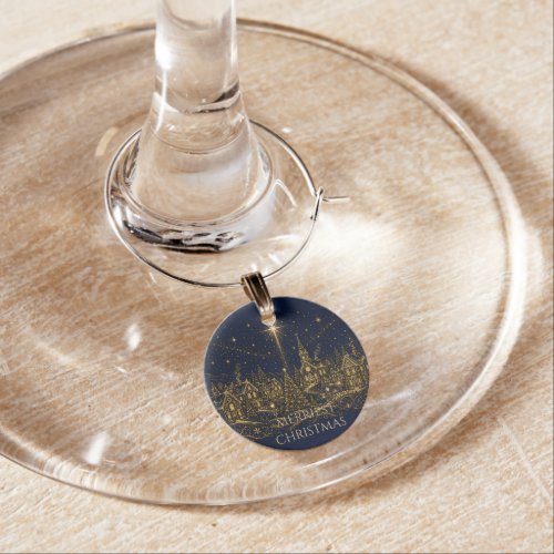 Christmas in the Stars | Christmas Village Wine Charm