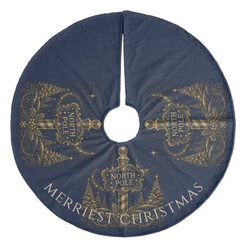 Christmas in the Stars | North Pole Fleece Tree Skirt
