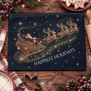 Christmas in the Stars Santa's Sleigh Kitchen Towel