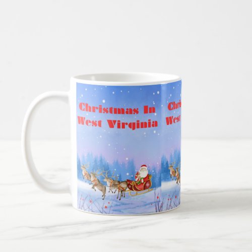 Christmas in West Virginia coffee mug
