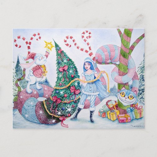Christmas in Wonderland Postcard