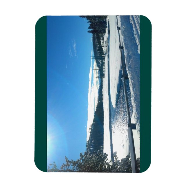 Christmas in Yellowstone Photo Magnet (Vertical)