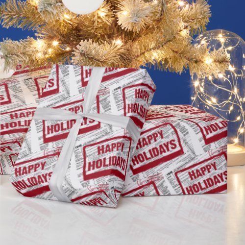 Christmas Income Tax Forms Wrapping Paper