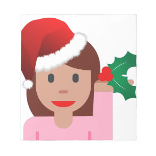 christmas information girl emoji notepad