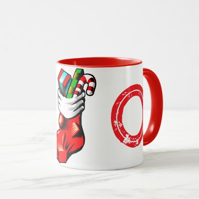 Christmas Initial Mug (Front Right)