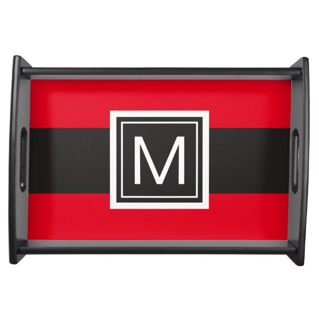 Christmas Initial Santa Belt Serving Tray (Front)