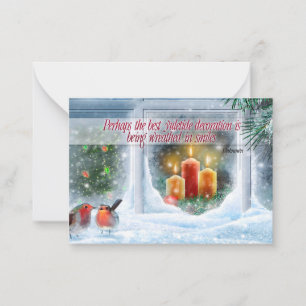 Christmas Inspirational Quote "Smiles" Note Card