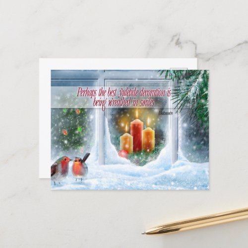 Christmas Inspirational Quote Smiles Postcard