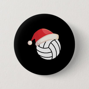 Christmas Inspired Design for Volleyball Lovers Button
