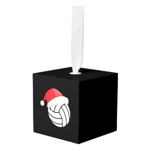 Christmas Inspired Design for Volleyball Lovers Cube Ornament