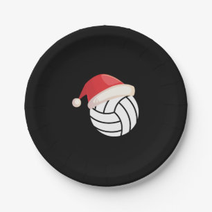 Christmas Inspired Design for Volleyball Lovers Paper Plates