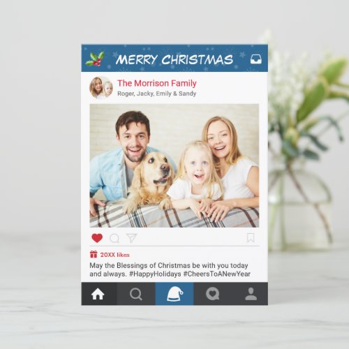 Christmas Instagram Frame Holiday Greetings Photo