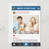 Christmas Instagram Frame Holiday Greetings Photo (Front)