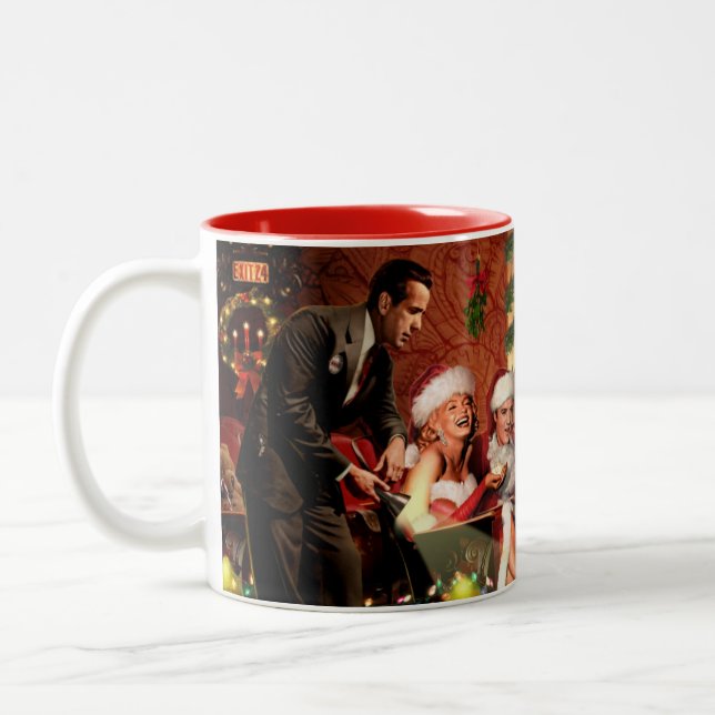 Christmas Interlude Two-Tone Coffee Mug (Left)