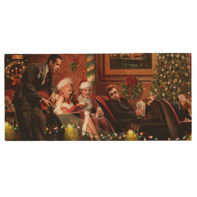 Christmas Interlude Wood Flash Drive (Front)