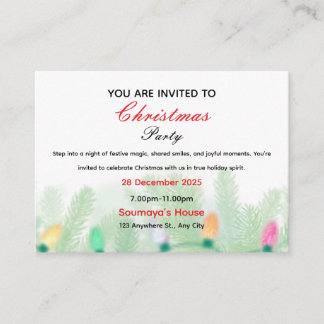 Christmas invitation 