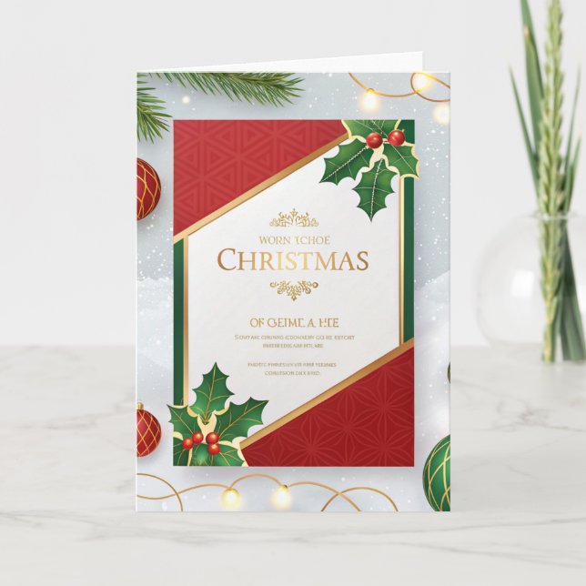 Christmas Invitation Card | Elegant Holiday Party  (Front)