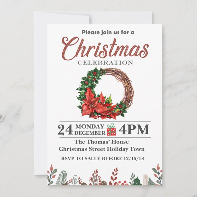 Christmas Invitation - Christmas Party Invitation (Front)