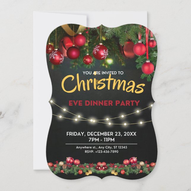 Christmas Invitation | Customizable Invitations (Front)