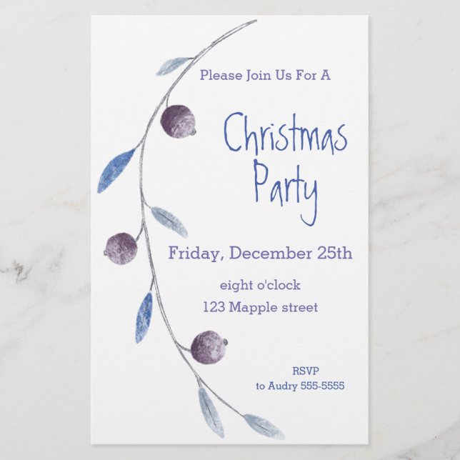 Christmas Invitation Design Flyer (Front)