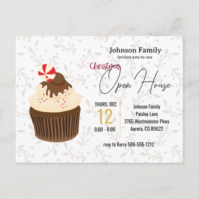 Christmas Invitation for open house or other (Front)