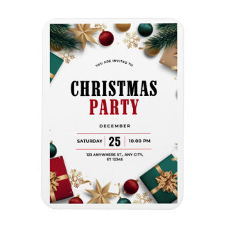 Christmas invitation magnet