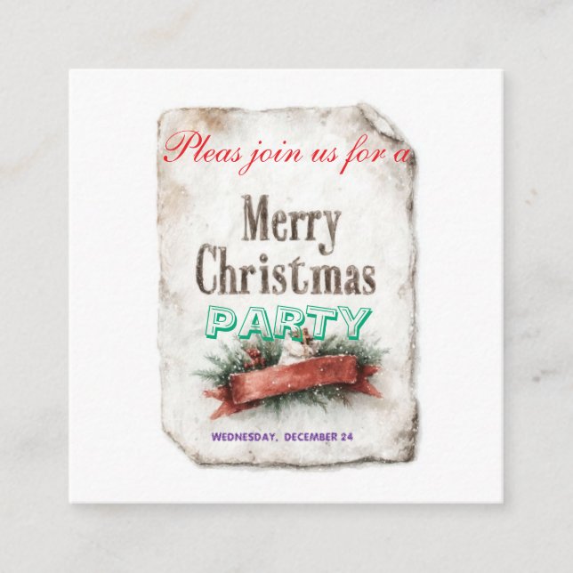 christmas invitations cards (Front)