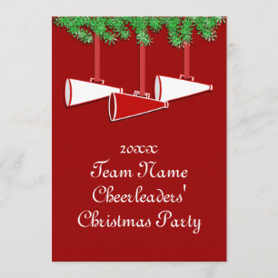 Christmas Invitations for Cheerleaders