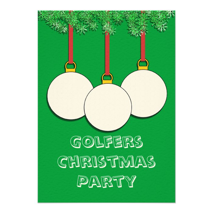 Christmas Invitations for Golfers