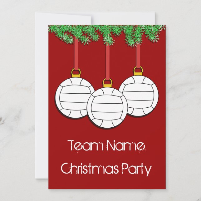 Christmas Invitations for Volleyball (Front)