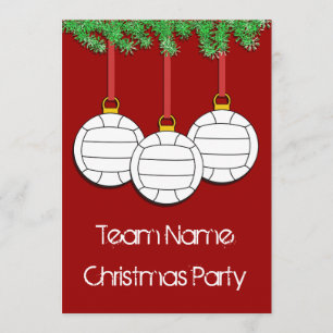 Christmas Invitations for Volleyball