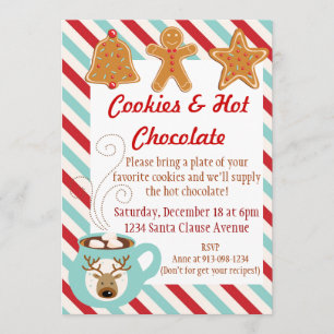 Christmas Invite - Hot Chocolate and Cookies
