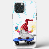 Christmas iPhone Case Gift Skater Gnome with Gifts