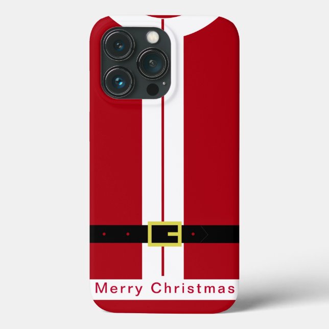 Christmas iPhone Case with Funny Santa Design (Back)