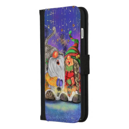 Christmas iPhone Wallet Case Gift Happy Gnomes