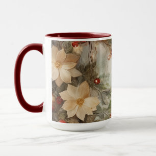 Christmas Irish Blessing Pretty Winter Flowers Mug