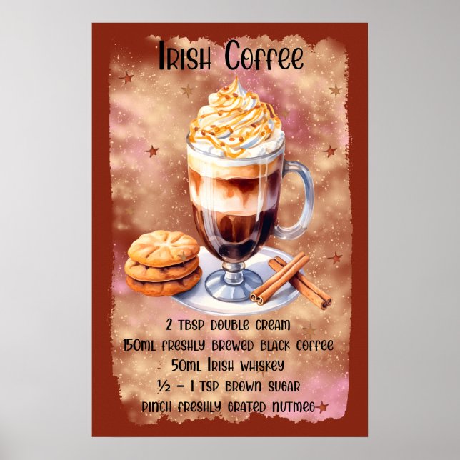 Christmas Irish coffee recipe Christmas  Poster (Front)