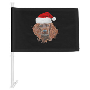 Christmas Irish Setter Classic T-Shirt Car Flag
