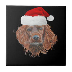 Christmas Irish Setter Classic T-Shirt Ceramic Tile