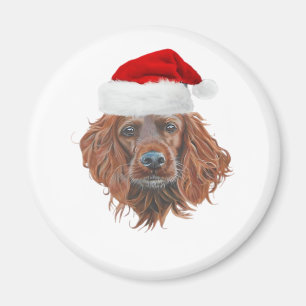 Christmas Irish Setter Classic T-Shirt Magnet