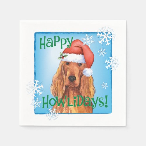 Christmas Irish Setter Napkins