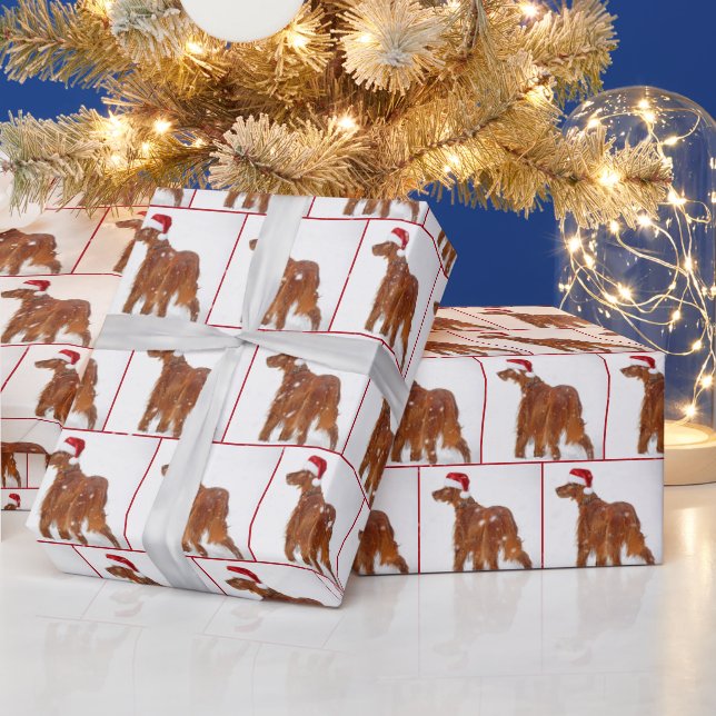 Christmas Irish Setter Wrapping Paper (Holidays)