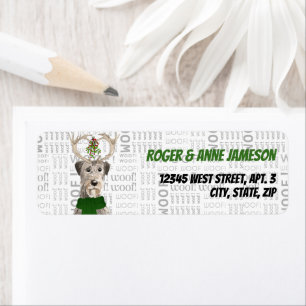 Christmas Irish Wolfhound Lover Return Address Label