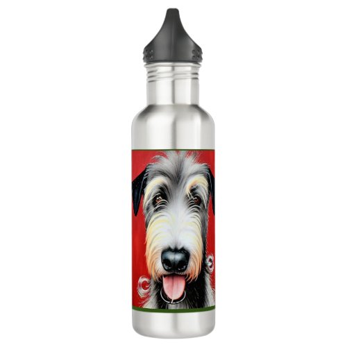 Christmas Irish Wolfhounds Stainless Steel Water Bottle