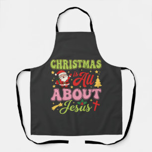 Christmas Is All About Jesus Retro Apron