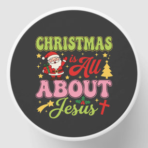 Christmas Is All About Jesus Retro Mini Candle Favors