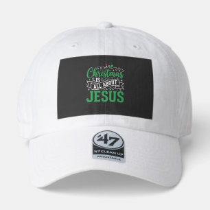 Christmas Is All About Jesus Typography 47 Brand Hat